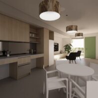 Render of the single resident unit